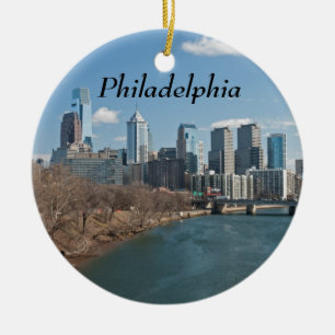 Philly vinter julgransprydnad keramik
