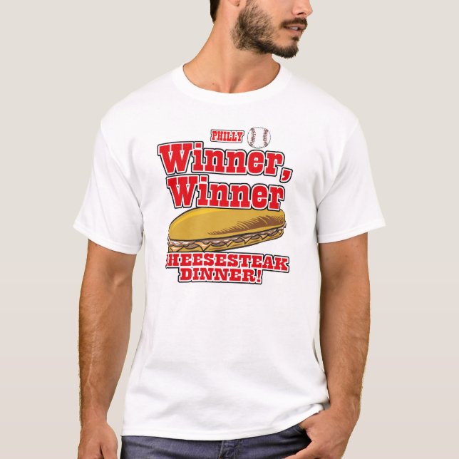 Philly Winner Cheesesteak Dinner T-shirt (Framsida)