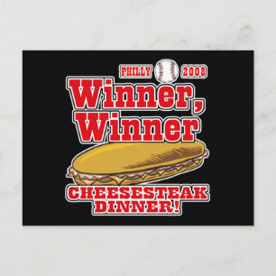 Philly Winner Cheesesteak Dinner Vykort