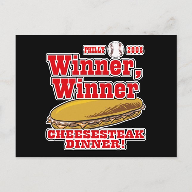 Philly Winner Cheesesteak Middag Vykort (Framsida)