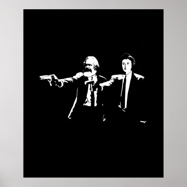 Philo Fiction Karl Marx och Rosa Luxemburg Poster (Framsidan)