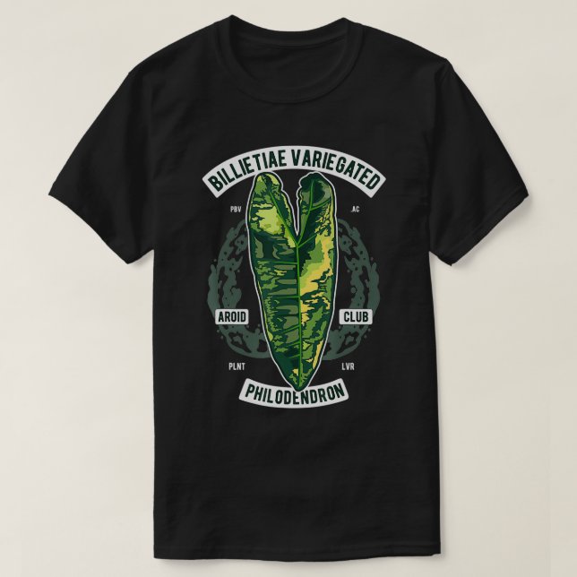 Philodendron Billietiae Variegated Botanist kitty  T Shirt (Design framsida)