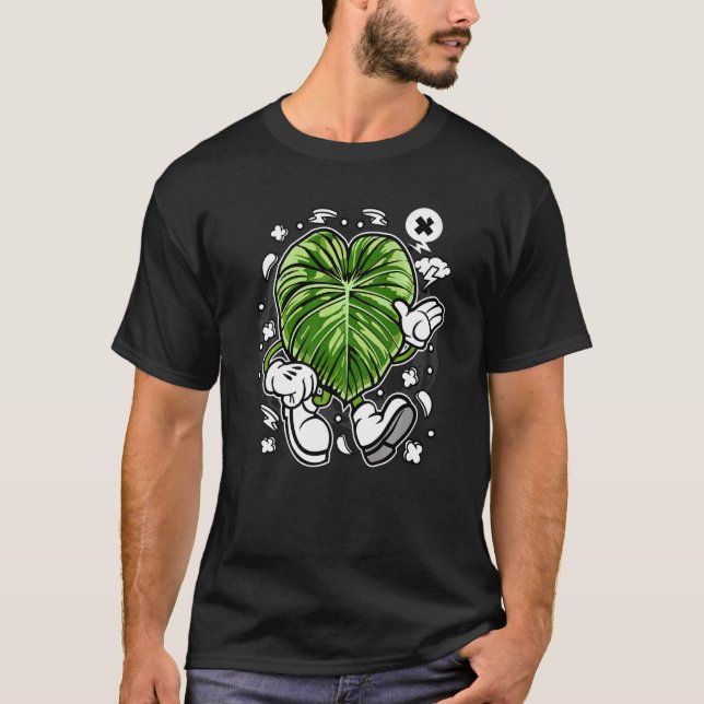 Philodendron Dean Mcdowell Oldcartoon Botany T Shirt (Framsida)