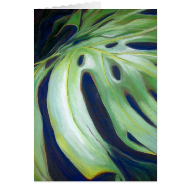 Philodendronlöv Hälsningskort (Framsidan)