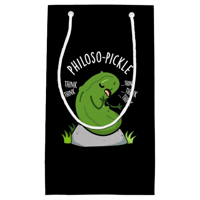 Philoso-pickle Funny Pickle Pun Mörk BG (Framsidan)