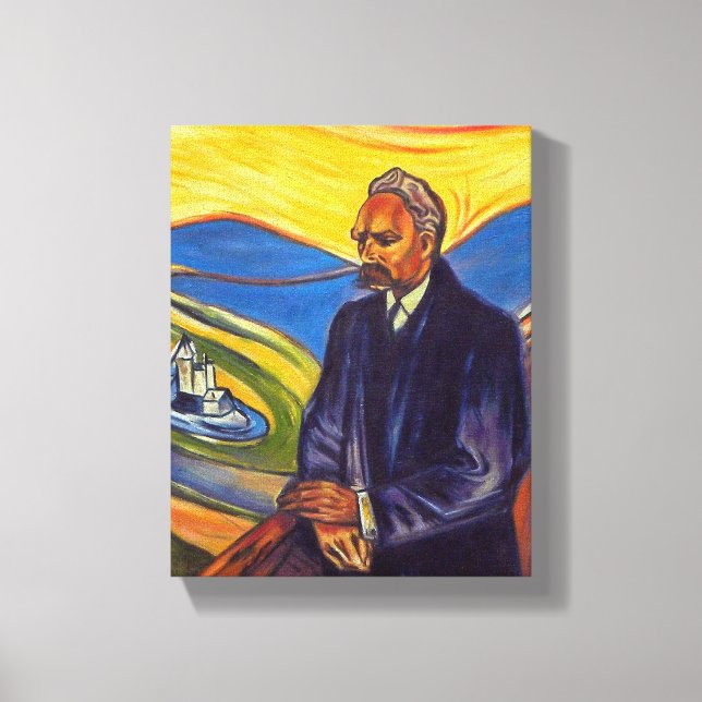 Philosopher Friedrich Nietzsche (av Edvard Munch) Canvastryck (Framsida)