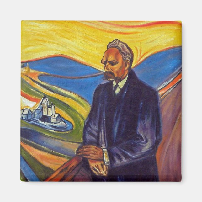 Philosopher Friedrich Nietzsche (av Edvard Munch) Magnet (Framsidan)