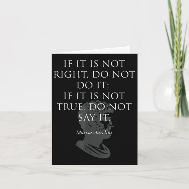 Philosopher Marcus Aurelius inspirationsoffert Kort (Framsida)