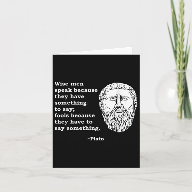 Philosopher Plato Quote - Philosophy Student Nerd Kort (Framsida)