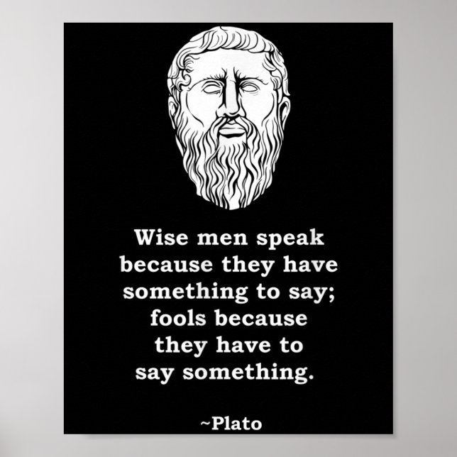 Philosopher Plato Quote - Philosophy Student Nerd Poster (Framsidan)