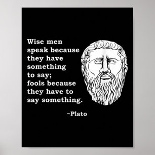 Philosopher Plato Quote - Philosophy Student Nerd Poster