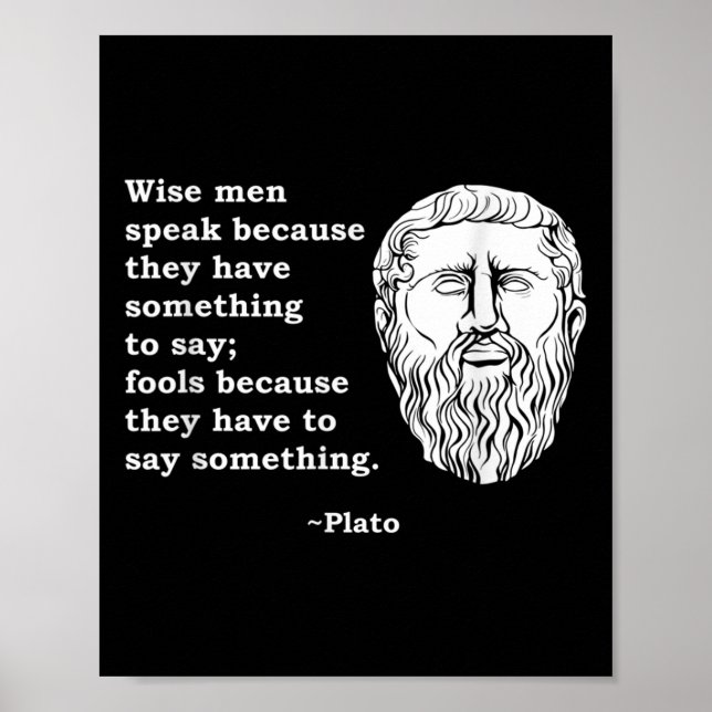 Philosopher Plato Quote - Philosophy Student Nerd Poster (Framsidan)