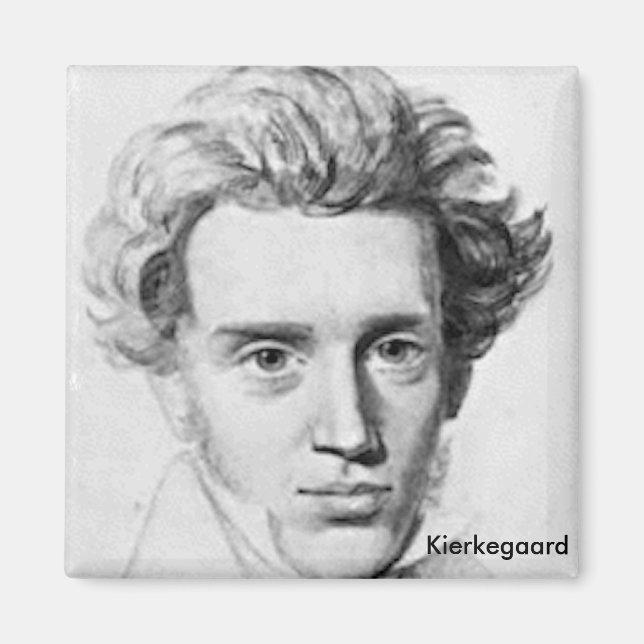 Philosopher Soren Kierkegaard Magnet (Framsidan)
