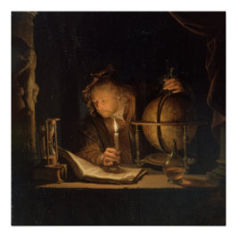 Philosopher Study by Candlelight Perfect Poster