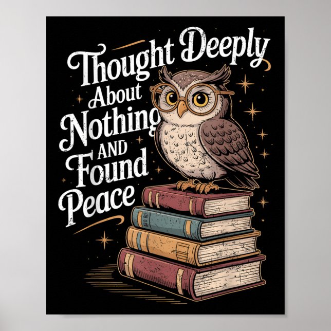Philosopher tänkte djupt Philosophy Pun Joke Gru Poster (Framsidan)