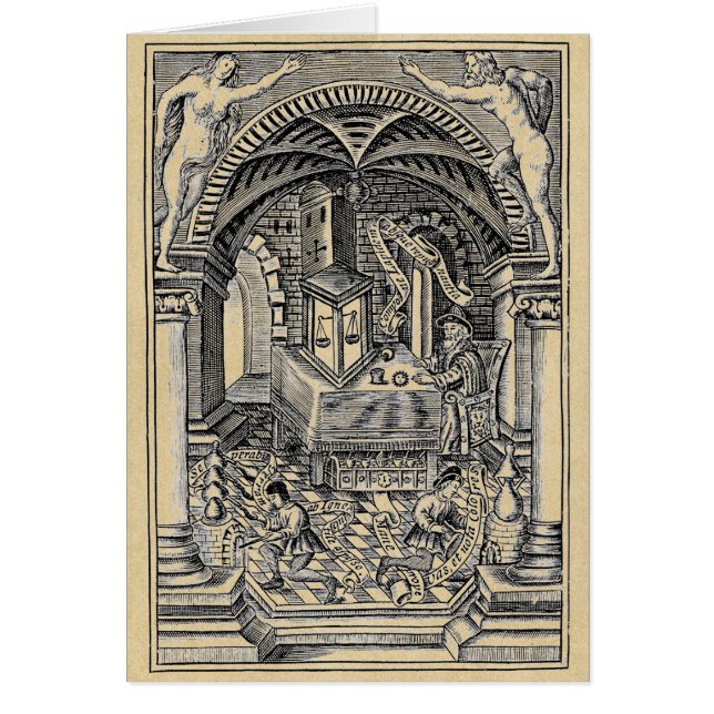 Philosopher's Stone Sepia Hälsningskort (Framsidan)