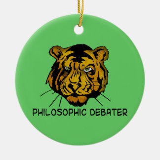 Philosophic debattör julgransprydnad keramik