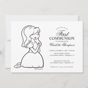 Philosophies First Communion - Girl Inbjudningar