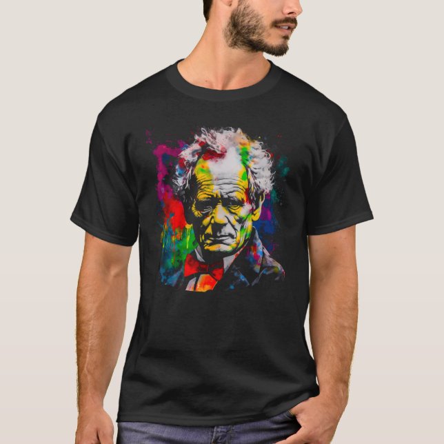 Philosophy Brand Arthur Schopenhauer German Philos T Shirt (Framsida)