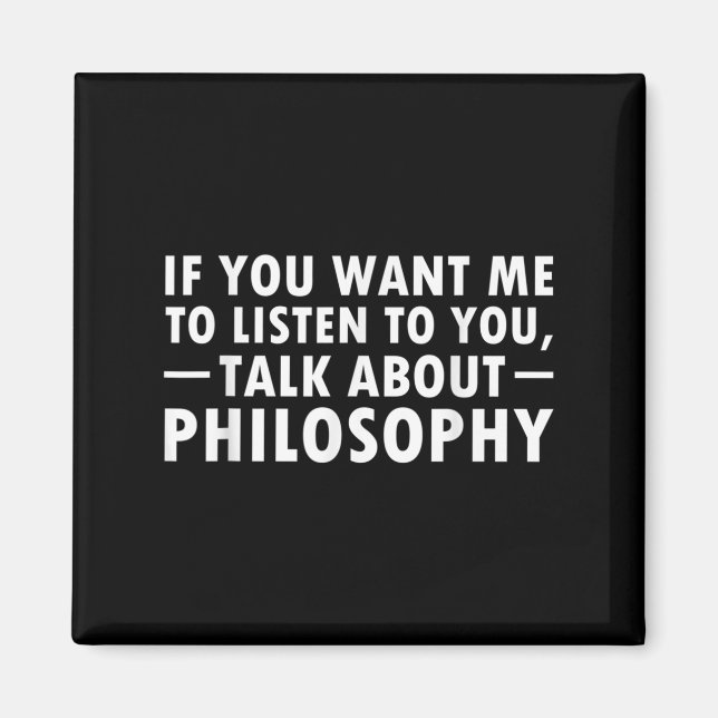Philosophy Funny Gift Philosopher Citote Student T Magnet (Framsidan)