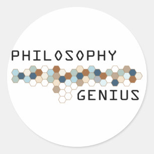 Philosophy Genius Runt Klistermärke