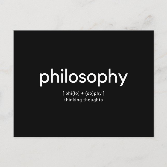 Philosophy Postcard Vykort (Framsida)