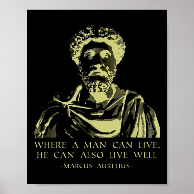 Philosophy Quote Stoic Ord Marcus Aurelius Poster (Framsidan)