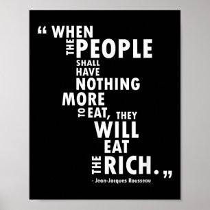 Philosophy Shirt - Rousseau Quote - Ät Riken Poster