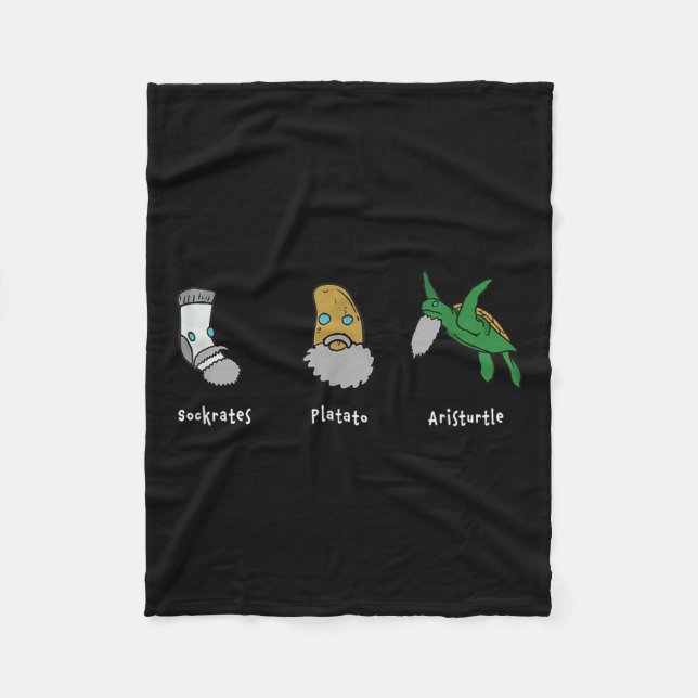 Philosophy Socrates Plato Aristoteles design för P Fleecefilt (Framsidan)