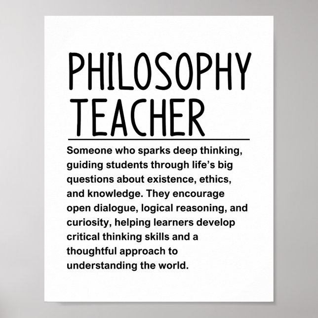 Philosophy teacher poster (Framsidan)