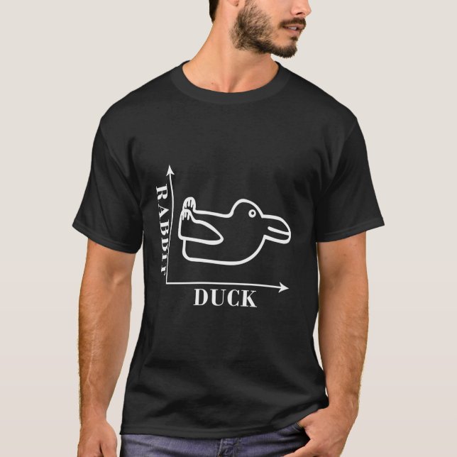 Philosophy Wittgenstein Rabbit Anka Illusion T Shirt (Framsida)