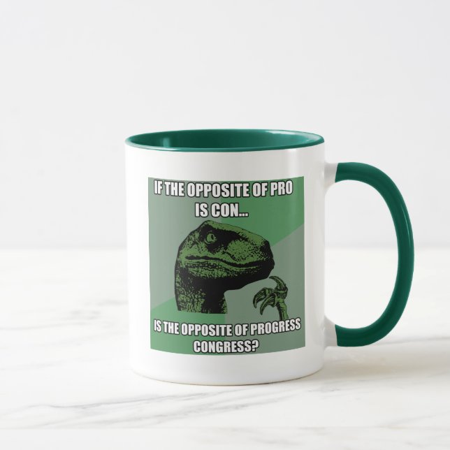 Philosoraptor framsteg Vs kongress Mugg (Höger)