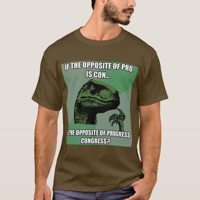 Philosoraptor framsteg Vs kongress Tee (Framsida)