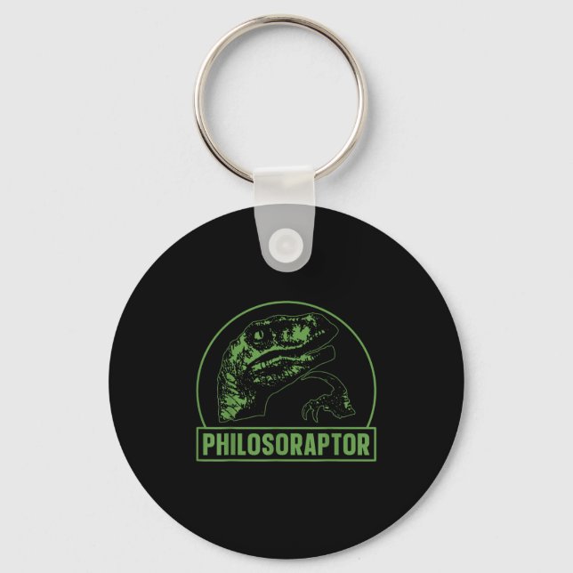 Philosoraptor Funny Philosophy Meme Velociraptor D Nyckelring (Framsida)