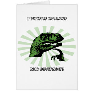 Philosoraptor fysik hälsningskort