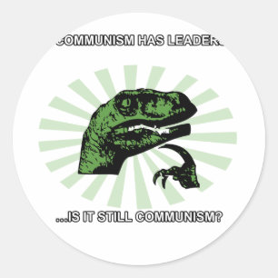Philosoraptor kommunism runt klistermärke