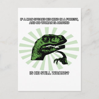 Philosoraptor Manar och Women Vykort