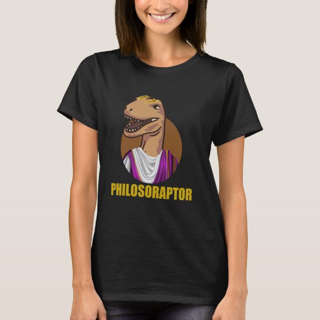 Philosoraptor Velociraptor Dinosaur Meme Philosoph T Shirt (Framsida)