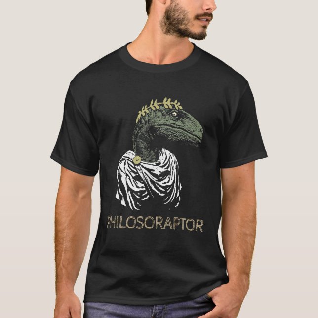 Philosoraptor Velociraptor Philosopher Filosoph T Shirt (Framsida)