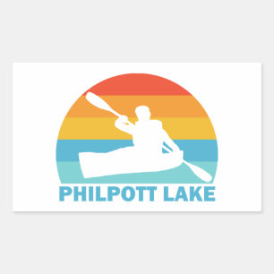 Philpott Lake Virginia Kajak Rektangulärt Klistermärke