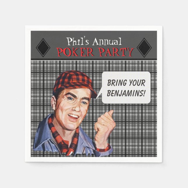 Phil's Poker Party Pappersservett (Framsidan)