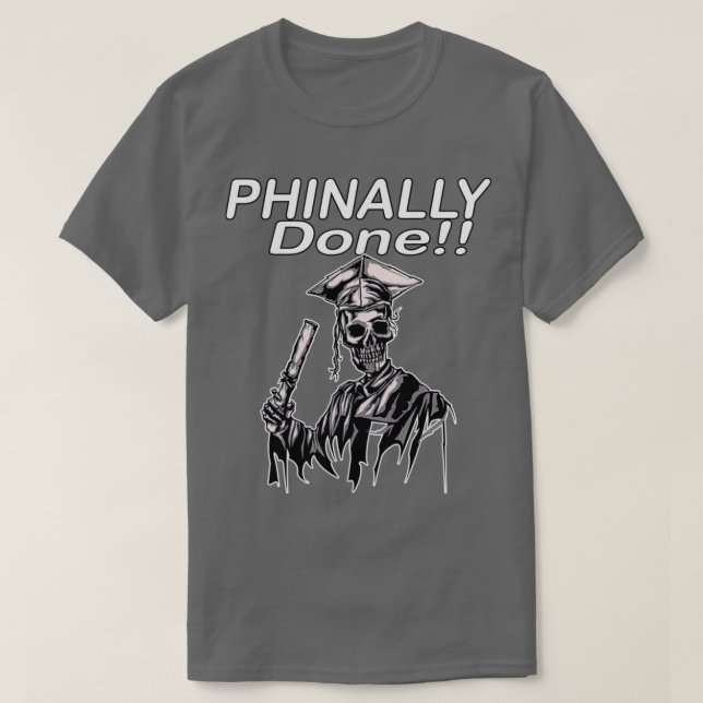 Phinally Klart Funny SKELETON Student 1 T Shirt (Design framsida)