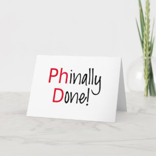 Phinally Ready, PhD student, studenten-present Kort