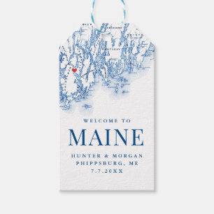 Phippsburg Maine Destination Wedding Elegant Favor Presentetikett