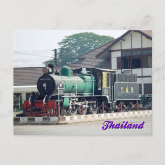Phitsanulok Thailand Locomotive Postcard Vykort