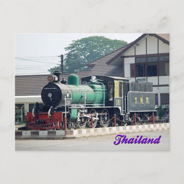 Phitsanulok Thailand Locomotive Postcard Vykort (Framsida)