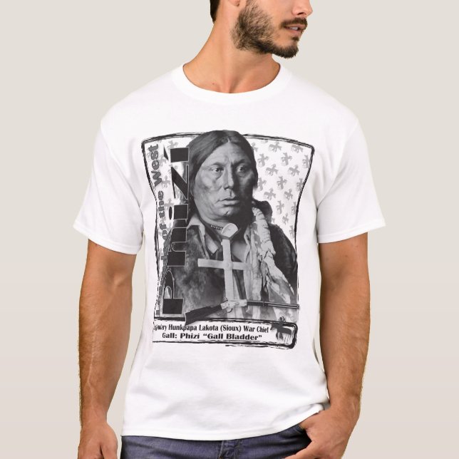 Phizí Hunkpapa Lakota krigchef Tee (Framsida)