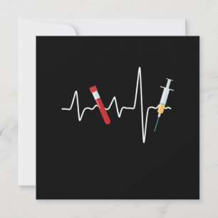 Phlebotomi Heartslag Phlebotomist Blood Syringe Gi Inbjudningar