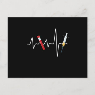 Phlebotomi Heartslag Phlebotomist Blood Syringe Gi Vykort