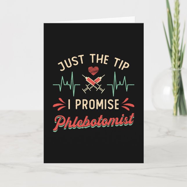 PhlebotomiJust Tip I lovar Phlebotomist Kort (Framsida)